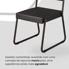 Conjunto Sala De Jantar Mesa 160x90cm Base Lunna Tampo Mdf Na