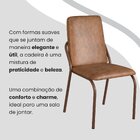 Conjunto Sala De Jantar Mesa 160x90cm Base Pérola Tampo Mdf C