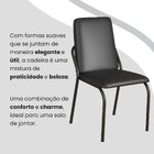 Conjunto Sala De Jantar Mesa 160x90cm Base Pérola Tampo Mdf C