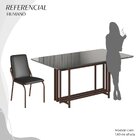 Conjunto Sala De Jantar Mesa 160x90cm Base Pérola Tampo Mdf C