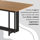 Conjunto Sala De Jantar Mesa 160x90cm Base Pérola Tampo Mdf F