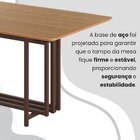 Conjunto Sala De Jantar Mesa 160x90cm Base Pérola Tampo Mdf F