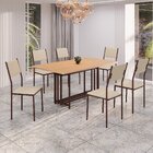 Conjunto Sala De Jantar Mesa 160x90cm Base Pérola Tampo Mdf F