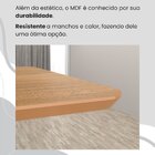 Conjunto Sala De Jantar Mesa 160x90cm Base Pérola Tampo Mdf F