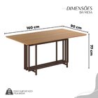 Conjunto Sala De Jantar Mesa 160x90cm Base Pérola Tampo Mdf F