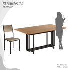 Conjunto Sala De Jantar Mesa 160x90cm Base Pérola Tampo Mdf F