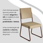 Conjunto Sala De Jantar Mesa 160x90cm Base Pérola Tampo Mdf L