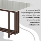 Conjunto Sala De Jantar Mesa 160x90cm Base Pérola Tampo Mdf L