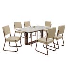 Conjunto Sala De Jantar Mesa 160x90cm Base Pérola Tampo Mdf L