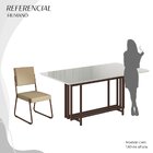 Conjunto Sala De Jantar Mesa 160x90cm Base Pérola Tampo Mdf L
