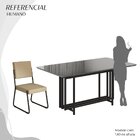 Conjunto Sala De Jantar Mesa 160x90cm Base Pérola Tampo Mdf L