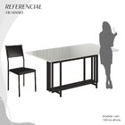 Conjunto Sala De Jantar Mesa 160x90cm Base Pérola Tampo Mdf L