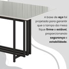 Conjunto Sala De Jantar Mesa 160x90cm Base Pérola Tampo Mdf L