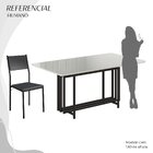 Conjunto Sala De Jantar Mesa 160x90cm Base Pérola Tampo Mdf L