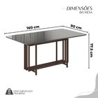 Conjunto Sala De Jantar Mesa 160x90cm Base Pérola Tampo Mdf L