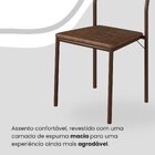 Conjunto Sala De Jantar Mesa 160x90cm Base Pérola Tampo Mdf L