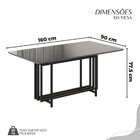 Conjunto Sala De Jantar Mesa 160x90cm Base Pérola Tampo Mdf L
