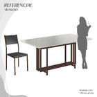 Conjunto Sala De Jantar Mesa 160x90cm Base Pérola Tampo Mdf L