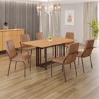 Conjunto Sala De Jantar Mesa 160x90cm Base Pérola Tampo Mdf M