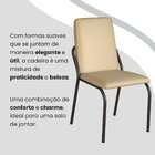 Conjunto Sala De Jantar Mesa 160x90cm Base Pérola Tampo Mdf M