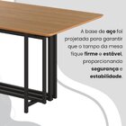 Conjunto Sala De Jantar Mesa 160x90cm Base Pérola Tampo Mdf M