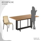 Conjunto Sala De Jantar Mesa 160x90cm Base Pérola Tampo Mdf M