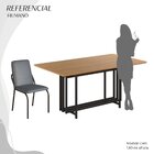 Conjunto Sala De Jantar Mesa 160x90cm Base Pérola Tampo Mdf M