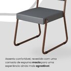 Conjunto Sala De Jantar Mesa 160x90cm Base Pérola Tampo Mdf N