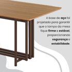 Conjunto Sala De Jantar Mesa 160x90cm Base Pérola Tampo Mdf N