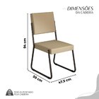 Conjunto Sala De Jantar Mesa 160x90cm Base Pérola Tampo Mdf N