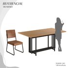Conjunto Sala De Jantar Mesa 160x90cm Base Pérola Tampo Mdf N