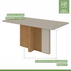 Conjunto Sala De Jantar Mesa 160x90cm Tampo Mdf/vidro Com 6 C