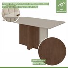 Conjunto Sala De Jantar Mesa 160x90cm Tampo Mdf/vidro Com 6 C