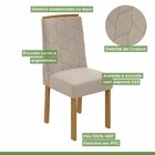 Conjunto Sala De Jantar Mesa 160x90cm Tampo Mdf/vidro Com 6 C