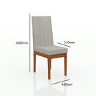 Conjunto Sala De Jantar Mesa 160x90cm Tampo Vidro/mdf Com 6 C