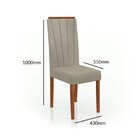 Conjunto Sala De Jantar Mesa 160x90cm Tampo Vidro/mdf Com 6 C