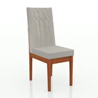 Conjunto Sala De Jantar Mesa 160x90cm Tampo Vidro/mdf Com 6 C