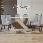 Conjunto Sala De Jantar Mesa 170x90cm Tampo Mdf Com 6 Cadeira