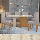 Conjunto Sala De Jantar Mesa 170x90cm Tampo Mdf Com 6 Cadeira