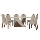 Conjunto Sala De Jantar Mesa 170x90cm Tampo Mdf Com 6 Cadeira
