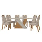 Conjunto Sala De Jantar Mesa 170x90cm Tampo Mdf Com 6 Cadeira