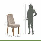 Conjunto Sala De Jantar Mesa 170x90cm Tampo Mdf Com 6 Cadeira