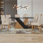 Conjunto Sala De Jantar Mesa 170x90cm Tampo Mdf Com 6 Cadeira