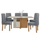 Conjunto Sala De Jantar Mesa 170x90cm Tampo Mdf Com 6 Cadeira