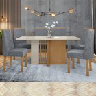 Conjunto Sala De Jantar Mesa 170x90cm Tampo Mdf Com 6 Cadeira