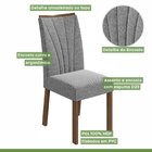 Conjunto Sala De Jantar Mesa 170x90cm Tampo Mdf Com 6 Cadeira