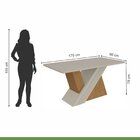 Conjunto Sala De Jantar Mesa 170x90cm Tampo Mdf Com 6 Cadeira