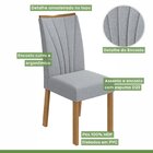 Conjunto Sala De Jantar Mesa 170x90cm Tampo Mdf Com 6 Cadeira