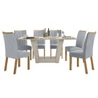 Conjunto Sala De Jantar Mesa 170x90cm Tampo Mdf Com 6 Cadeira