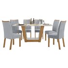 Conjunto Sala De Jantar Mesa 170x90cm Tampo Mdf Com 6 Cadeira